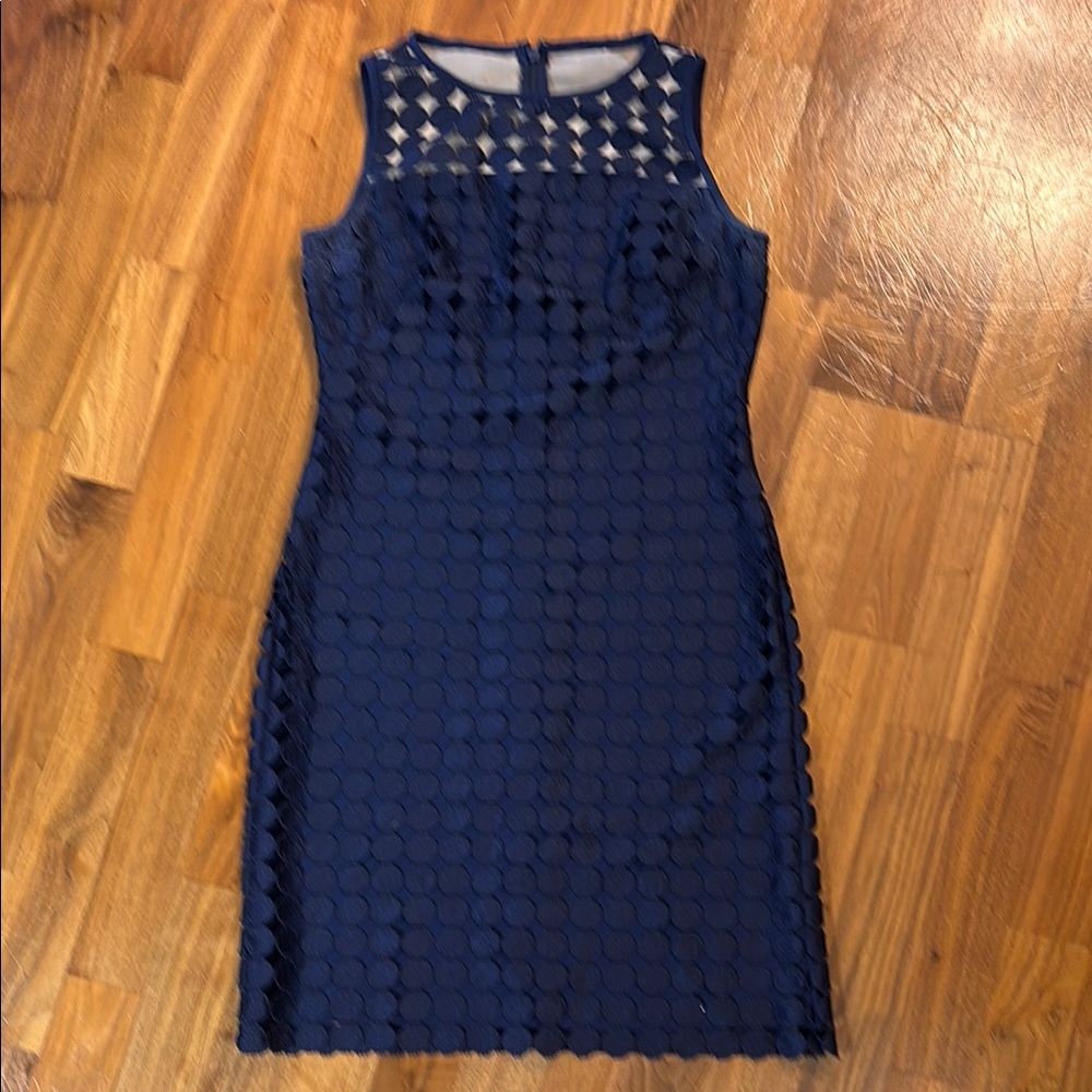 Lauren Ralph Lauren Blue Halter Sheath Mini Dress
